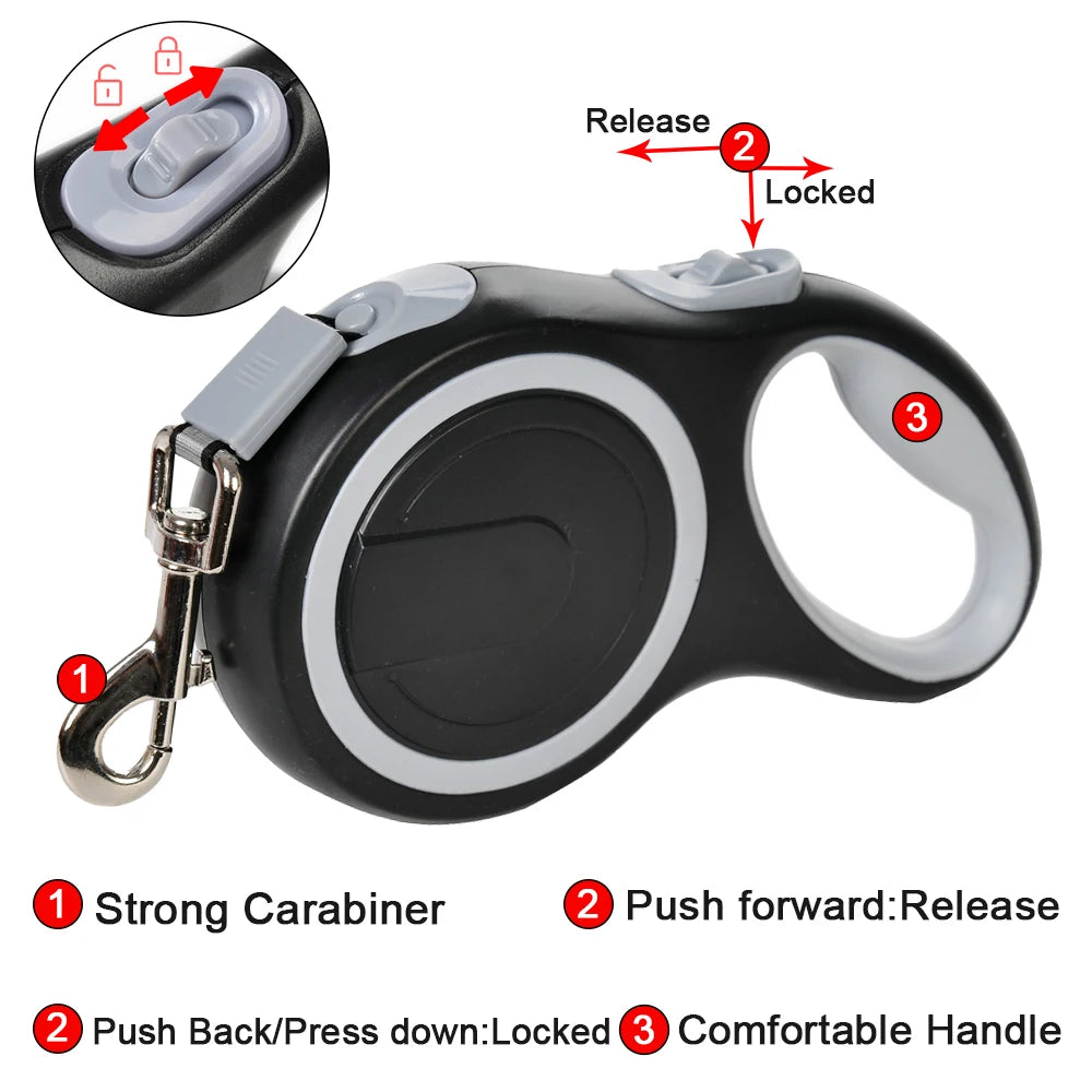 Heavy-Duty Retractable Dog Leash for Large Dogs (5m & 8m)